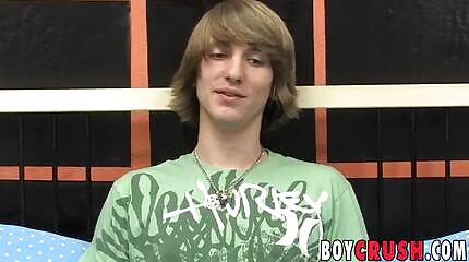 Dominic Depp enjoys interview before stroking a twink off