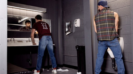 Just cruising in a restroom