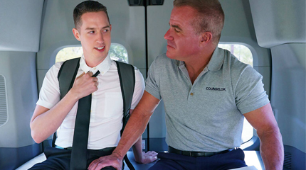 Older man is dedicated to save young men from the church