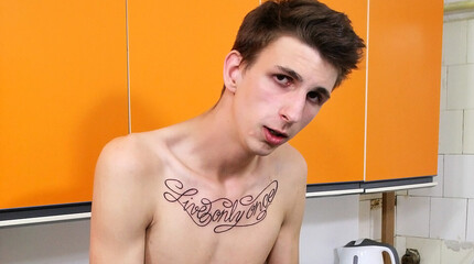 Emo boy's big meat looks amazing!