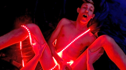 Bareback top boy has cute twink all lit up in this POV fuck!