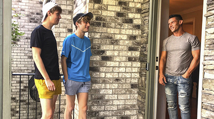 A couple of cute boys at my doorstep